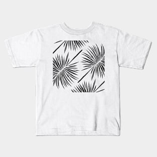 fan palm black Kids T-Shirt